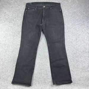 Abecrombie Fitch Kilby Boot Cut Jeans Mens 38 Black Preppy Stretch Denim*
